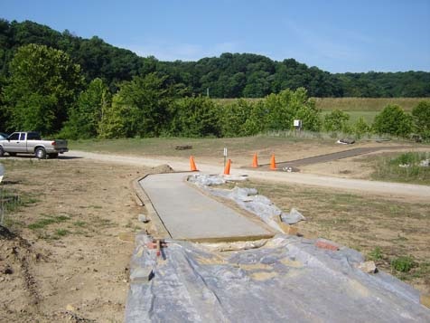 Stabilizer wide view of site preparation.