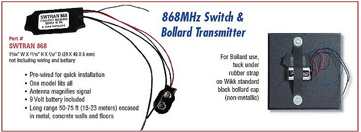 Switch & Bollard Transmitter and Receiver