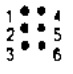 The six dots of braille cell are arranged and numbered.